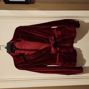 Decadent Burgundy Velvet Blazar